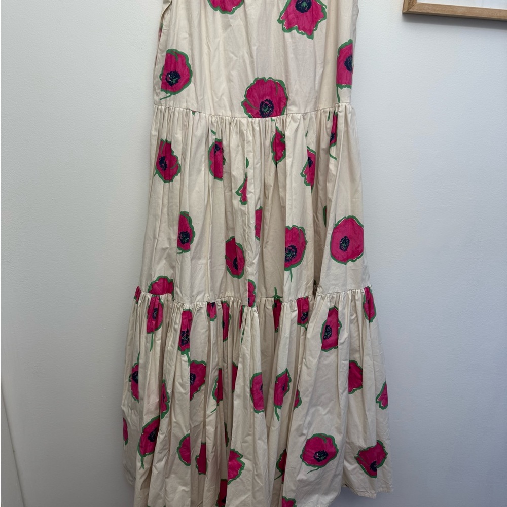 LA DoubleJ Cream Maxi Skirt with Pink Floral Print - Picture 6 of 6